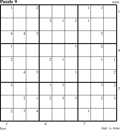 Step-by-Step Instructions for Puzzle 9 with all 4 steps marked