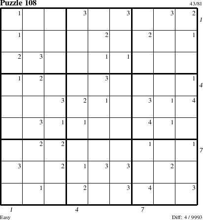 Step-by-Step Instructions for Puzzle 108 with all 4 steps marked