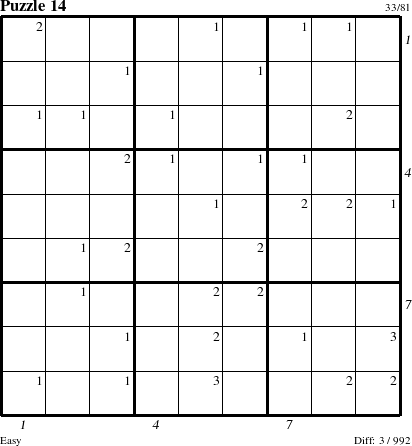 Step-by-Step Instructions for Puzzle 14 with all 3 steps marked