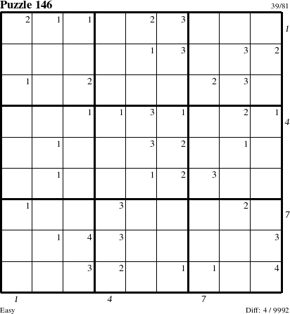 Step-by-Step Instructions for Puzzle 146 with all 4 steps marked