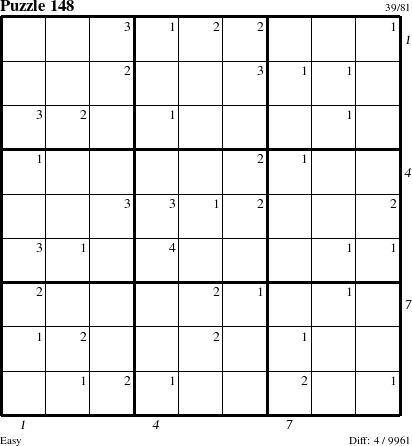 Step-by-Step Instructions for Puzzle 148 with all 4 steps marked