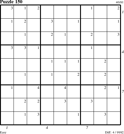 Step-by-Step Instructions for Puzzle 150 with all 4 steps marked