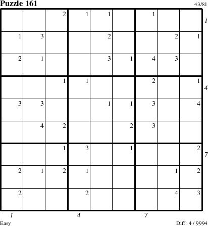 Step-by-Step Instructions for Puzzle 161 with all 4 steps marked