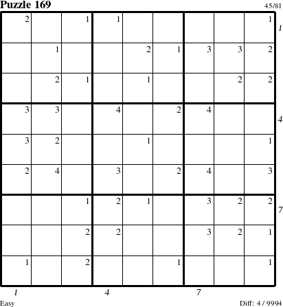 Step-by-Step Instructions for Puzzle 169 with all 4 steps marked