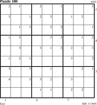 Step-by-Step Instructions for Puzzle 180 with all 4 steps marked