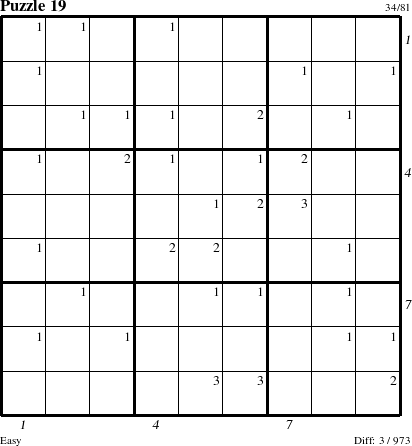 Step-by-Step Instructions for Puzzle 19 with all 3 steps marked