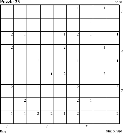 Step-by-Step Instructions for Puzzle 23 with all 3 steps marked