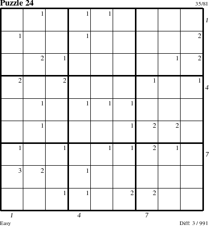 Step-by-Step Instructions for Puzzle 24 with all 3 steps marked