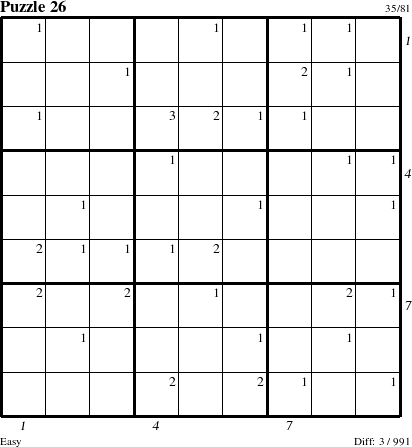 Step-by-Step Instructions for Puzzle 26 with all 3 steps marked