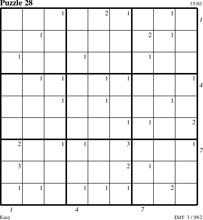 Step-by-Step Instructions for Puzzle 28 with all 3 steps marked