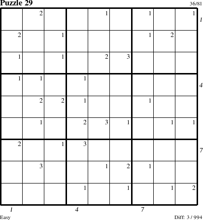 Step-by-Step Instructions for Puzzle 29 with all 3 steps marked