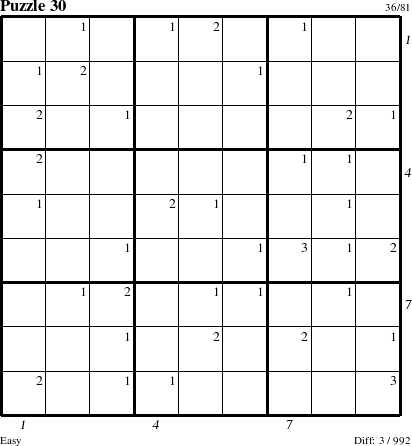 Step-by-Step Instructions for Puzzle 30 with all 3 steps marked