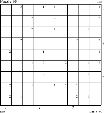 Step-by-Step Instructions for Puzzle 35 with all 3 steps marked