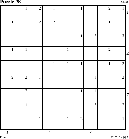 Step-by-Step Instructions for Puzzle 38 with all 3 steps marked