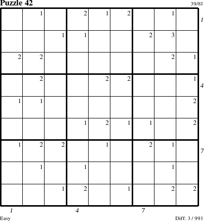 Step-by-Step Instructions for Puzzle 42 with all 3 steps marked