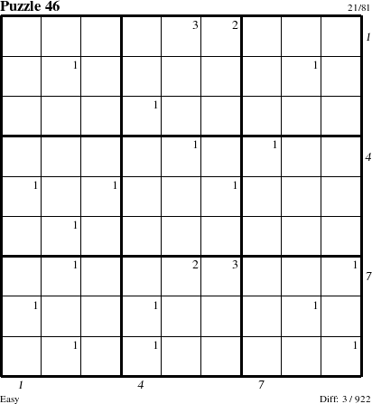 Step-by-Step Instructions for Puzzle 46 with all 3 steps marked