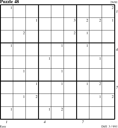 Step-by-Step Instructions for Puzzle 48 with all 3 steps marked