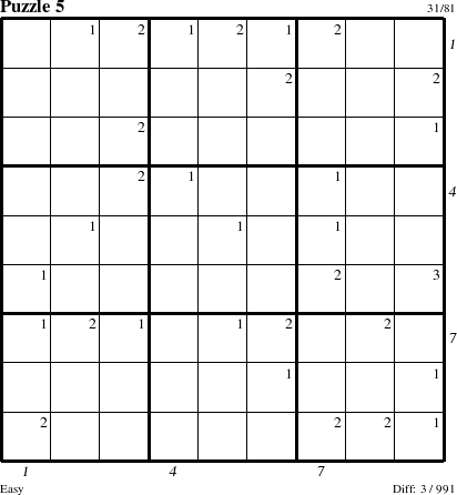 Step-by-Step Instructions for Puzzle 5 with all 3 steps marked