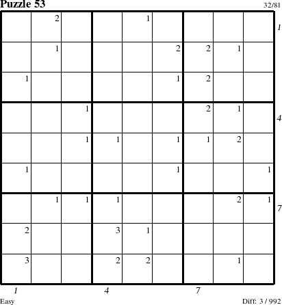 Step-by-Step Instructions for Puzzle 53 with all 3 steps marked