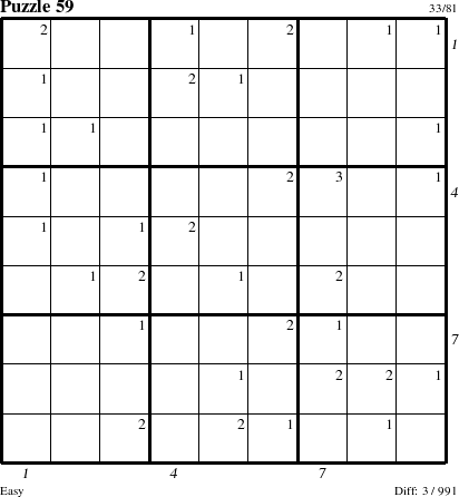 Step-by-Step Instructions for Puzzle 59 with all 3 steps marked