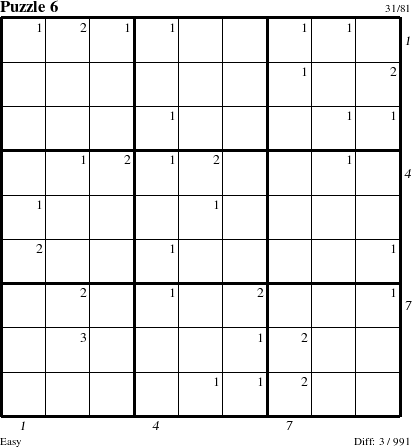 Step-by-Step Instructions for Puzzle 6 with all 3 steps marked