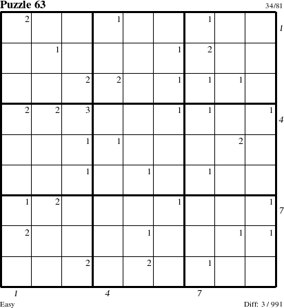 Step-by-Step Instructions for Puzzle 63 with all 3 steps marked