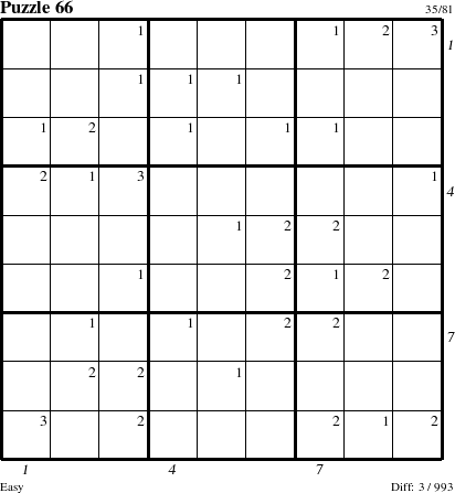 Step-by-Step Instructions for Puzzle 66 with all 3 steps marked