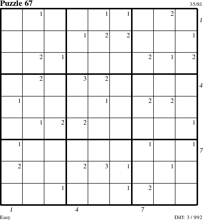 Step-by-Step Instructions for Puzzle 67 with all 3 steps marked