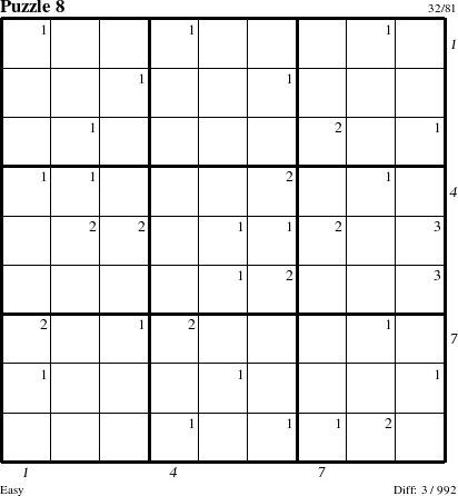 Step-by-Step Instructions for Puzzle 8 with all 3 steps marked