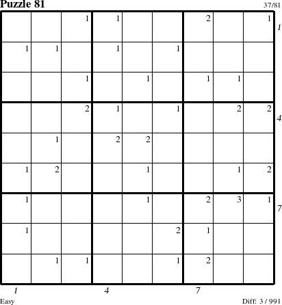 Step-by-Step Instructions for Puzzle 81 with all 3 steps marked