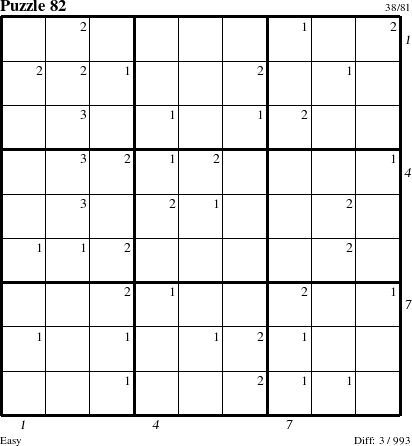 Step-by-Step Instructions for Puzzle 82 with all 3 steps marked