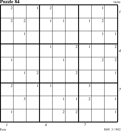 Step-by-Step Instructions for Puzzle 84 with all 3 steps marked