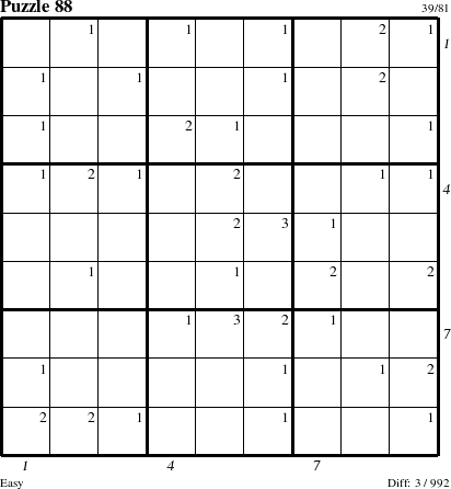 Step-by-Step Instructions for Puzzle 88 with all 3 steps marked