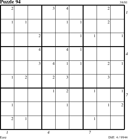 Step-by-Step Instructions for Puzzle 94 with all 4 steps marked