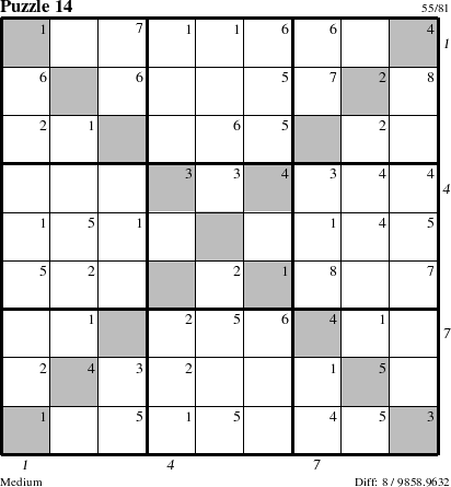 Step-by-Step Instructions for Puzzle 14 with all 8 steps marked