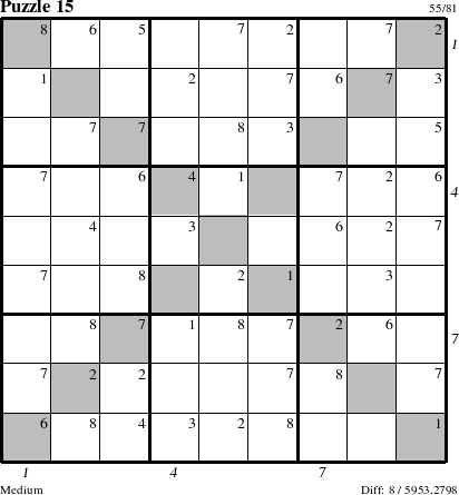 Step-by-Step Instructions for Puzzle 15 with all 8 steps marked