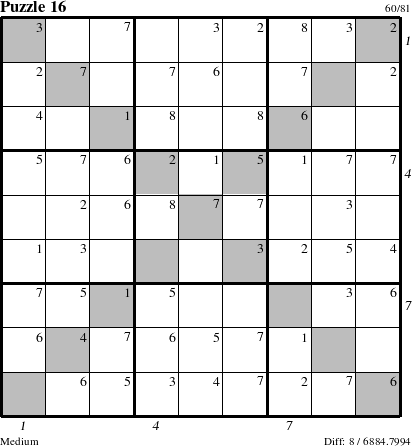 Step-by-Step Instructions for Puzzle 16 with all 8 steps marked