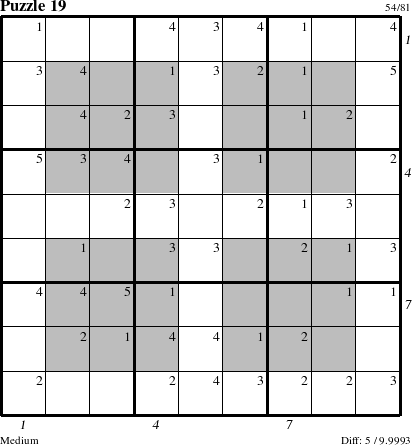 Step-by-Step Instructions for Puzzle 19 with all 5 steps marked