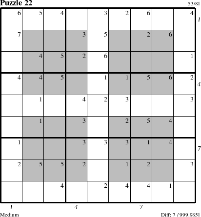 Step-by-Step Instructions for Puzzle 22 with all 7 steps marked