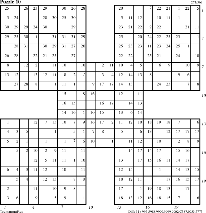 Step-by-Step Instructions for Puzzle 10 with all 31 steps marked