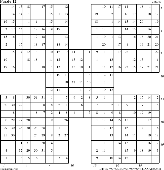 Step-by-Step Instructions for Puzzle 12 with all 32 steps marked