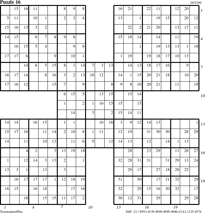 Step-by-Step Instructions for Puzzle 16 with all 32 steps marked