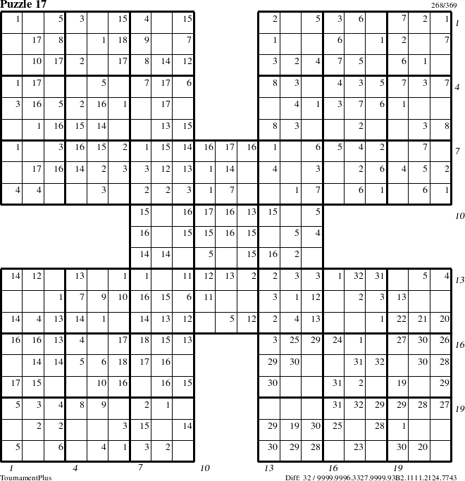 Step-by-Step Instructions for Puzzle 17 with all 32 steps marked