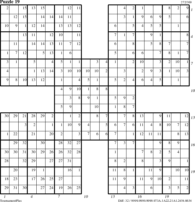 Step-by-Step Instructions for Puzzle 19 with all 32 steps marked