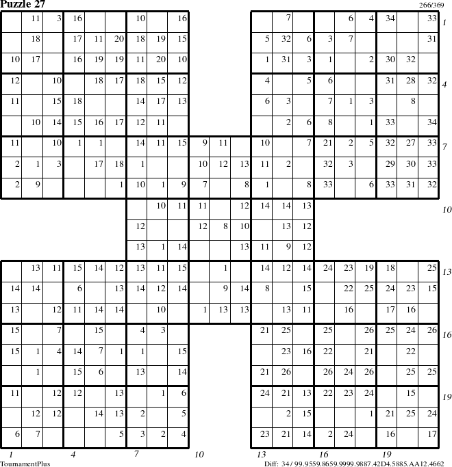 Step-by-Step Instructions for Puzzle 27 with all 34 steps marked