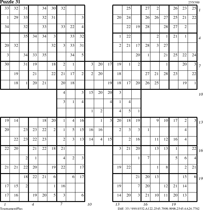 Step-by-Step Instructions for Puzzle 31 with all 35 steps marked