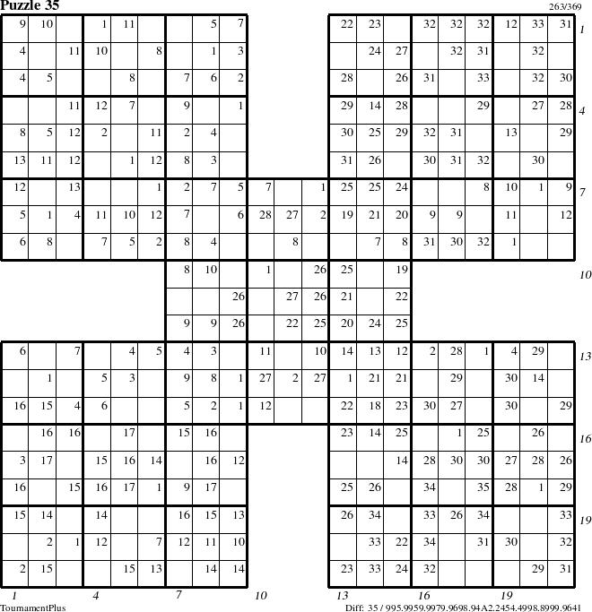 Step-by-Step Instructions for Puzzle 35 with all 35 steps marked