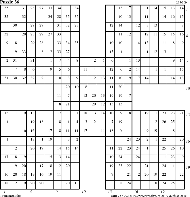 Step-by-Step Instructions for Puzzle 36 with all 35 steps marked