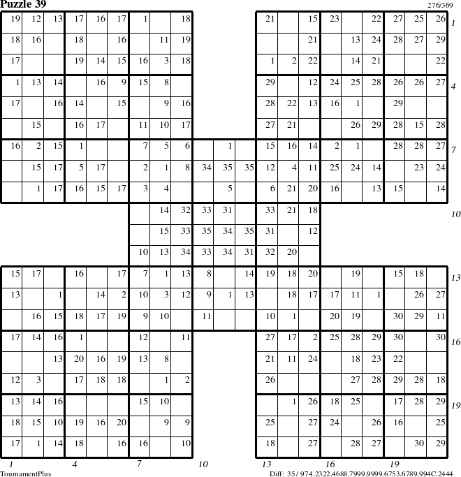 Step-by-Step Instructions for Puzzle 39 with all 35 steps marked