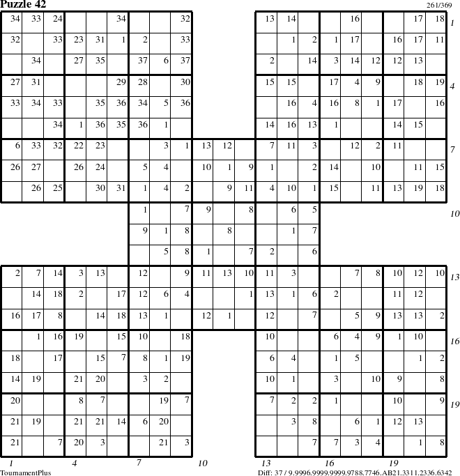 Step-by-Step Instructions for Puzzle 42 with all 37 steps marked